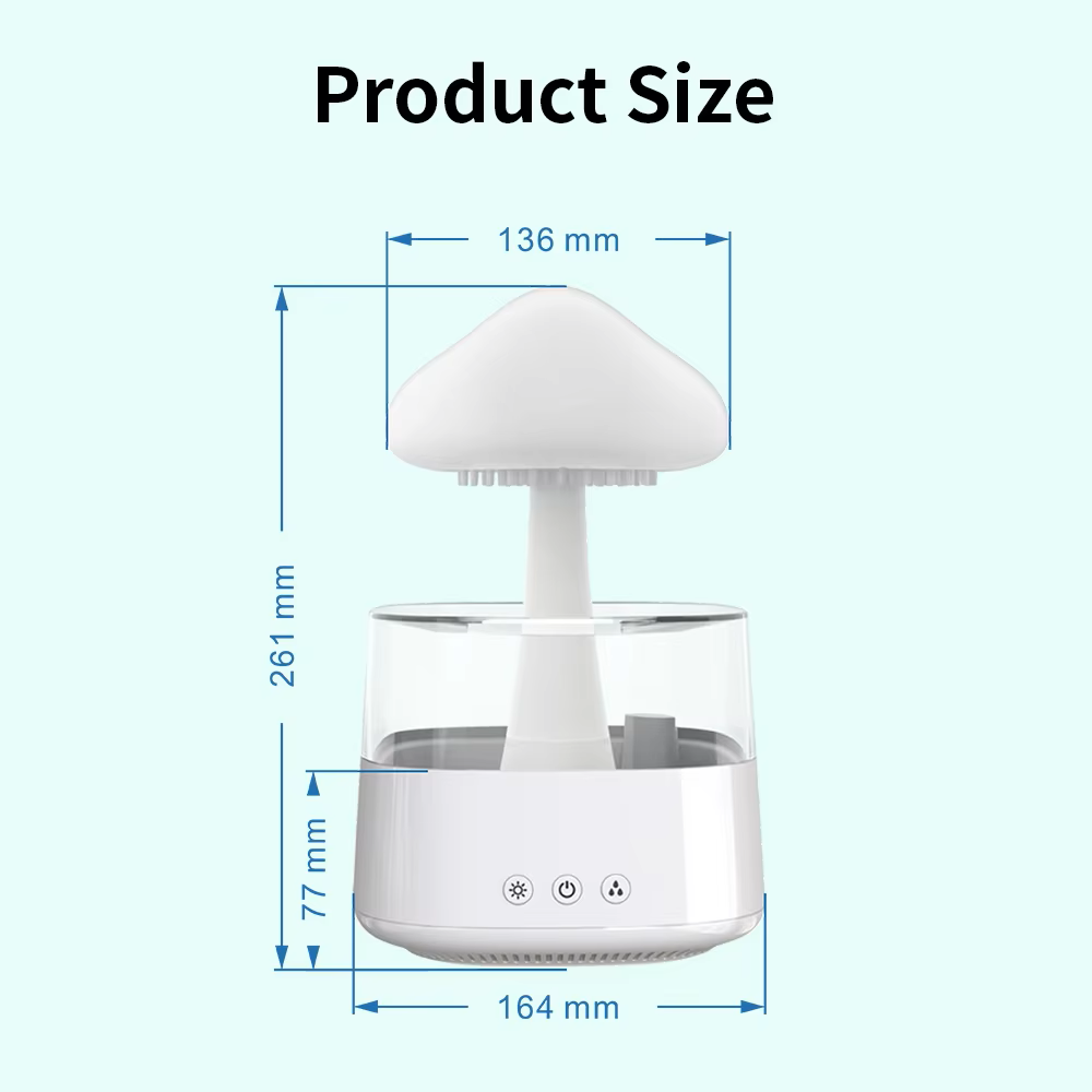 SnoozeCloud: Ultrasonic Aromatherapy Humidifier with Colorful Lamp
