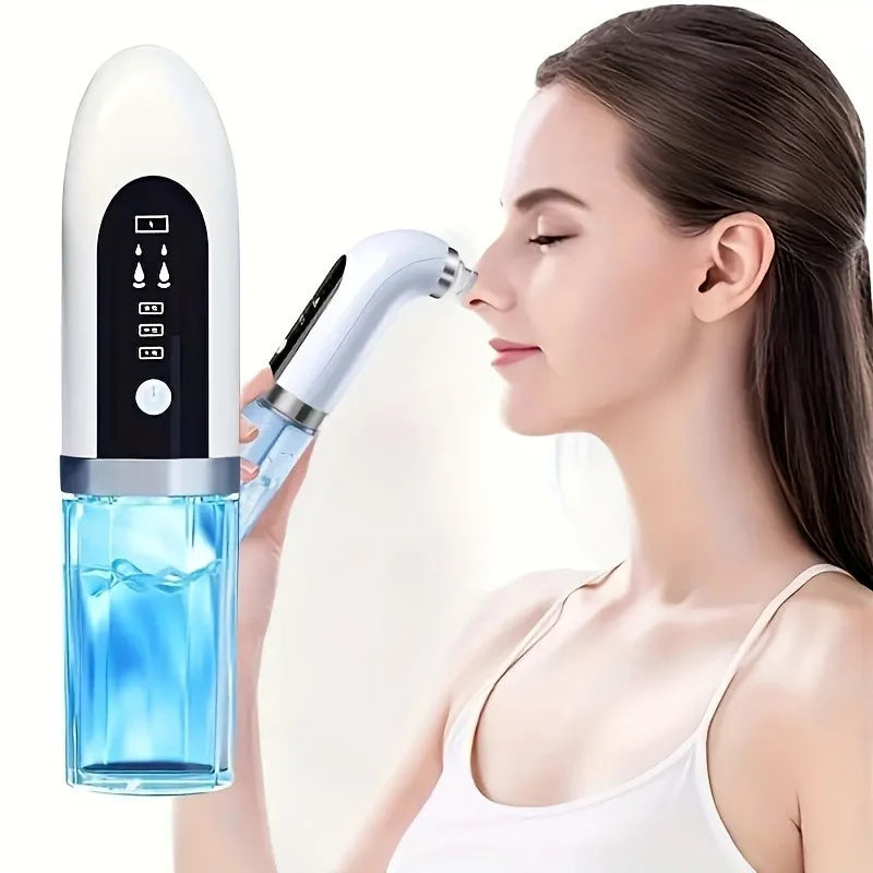 Blackhead Vacuum Suction Tool Kit, 6 Tips 3 Levels, USB Rechargeable - Portable Facial Pore Cleaner