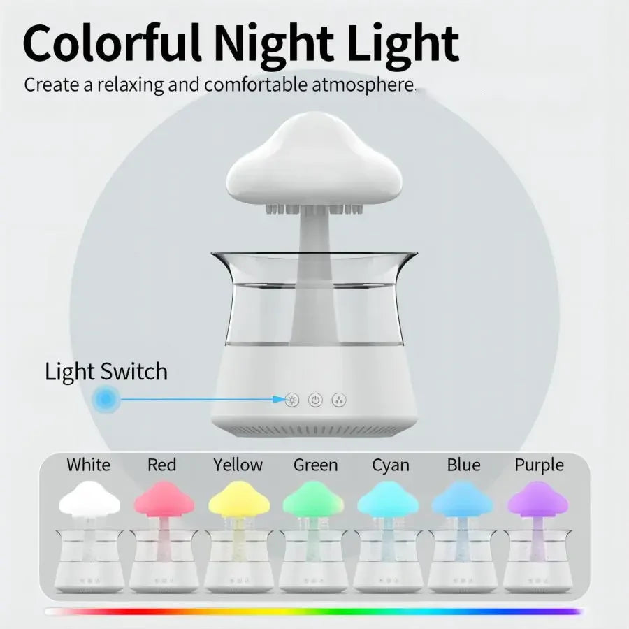 SnoozeCloud: Ultrasonic Aromatherapy Humidifier with Colorful Lamp